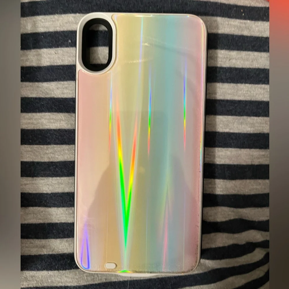 🎉 HOST PICK🎉 Luxy Lemon Rainbow Laser Holo Glass Battery Case for iPhone XS Max